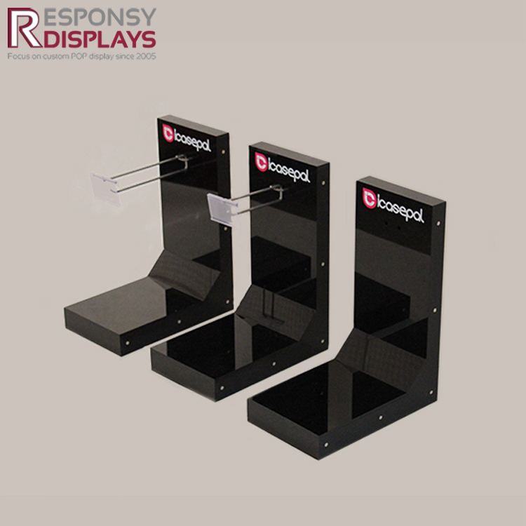 counter black acrylic display stand