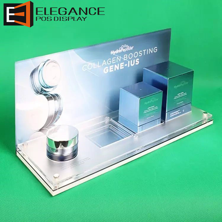 acrylic counter cosmetic display stand