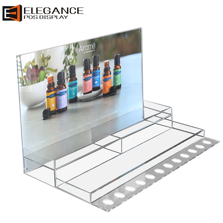 Premium & Cost-effective Table Top Clear Acrylic Essential Oil Display Rack