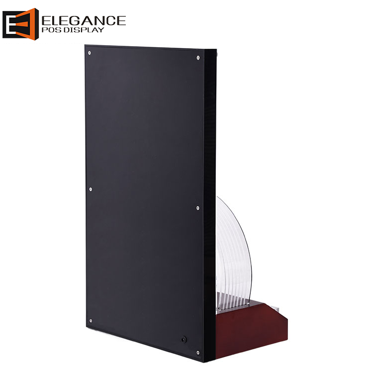 Birch Wood Board and Black Acrylic Cordyceps Sinensis Medicine Display Stand