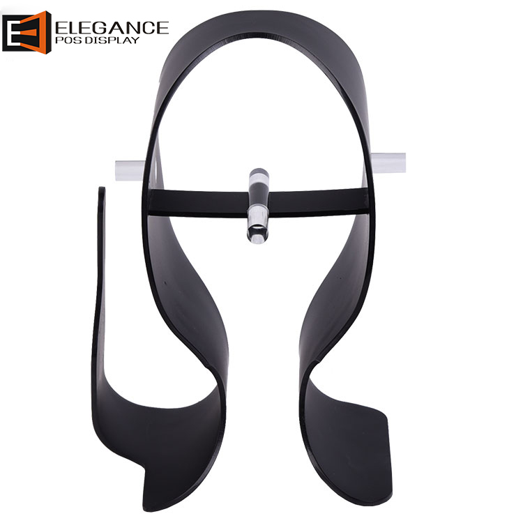 U-shaped Black Double-sided Dull Polish Acrylic Eyeglass Store Fixtures 