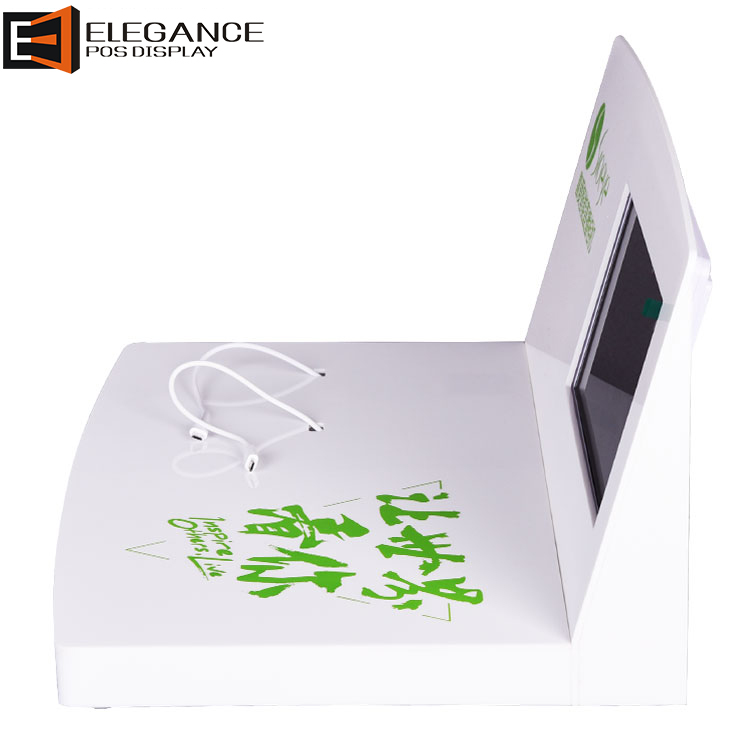 Security Porcelain White Acrylic Camera Table Display Stand with Video