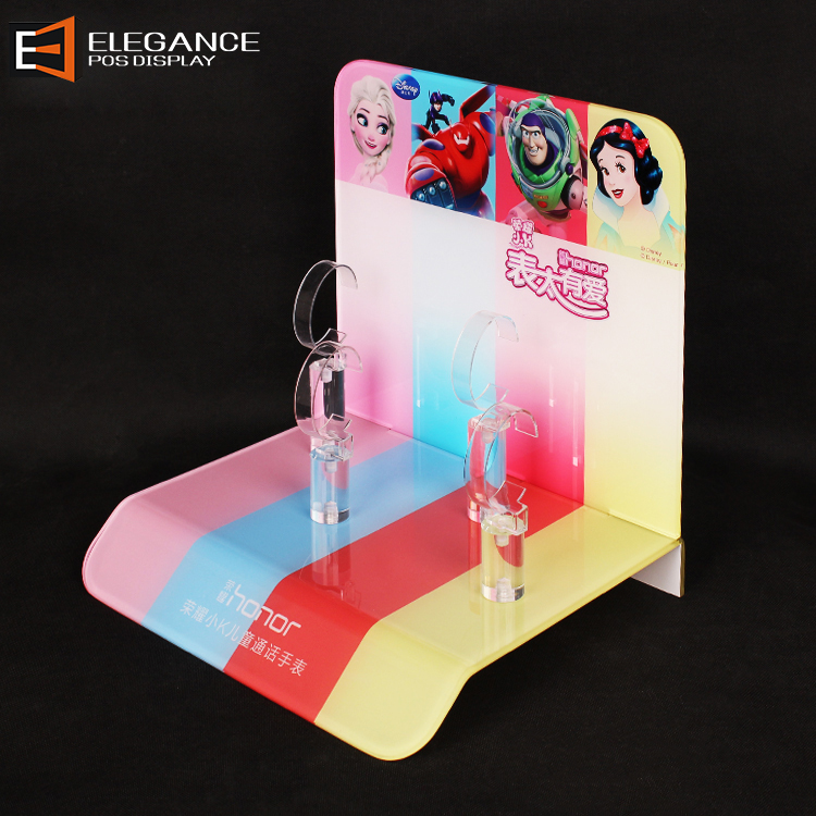 Customized Acrylic Counter Top Famous Brand Children Watch Display Stand