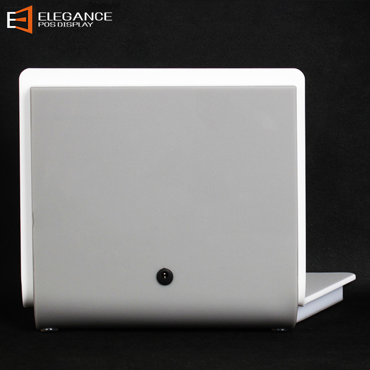 Customized Countertop White Acrylic Mobile Powerbank Display with LED Light