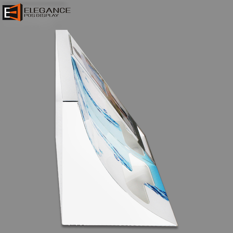 Counter Top Acrylic Shampoo Display Stand with Brand Poster