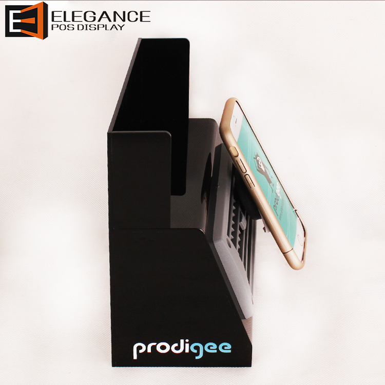 Customized Counter Top Black  Acrylic  Display Mobile Phone Holder Display Stand