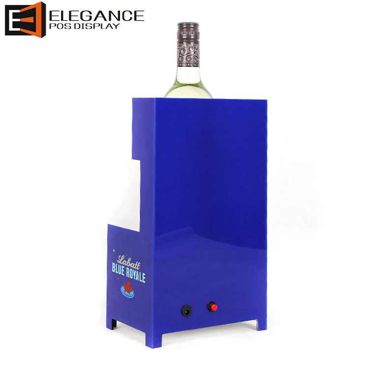 Sales Promotion Acrylic Counter Table LED Light Emitting Wine Display Stand