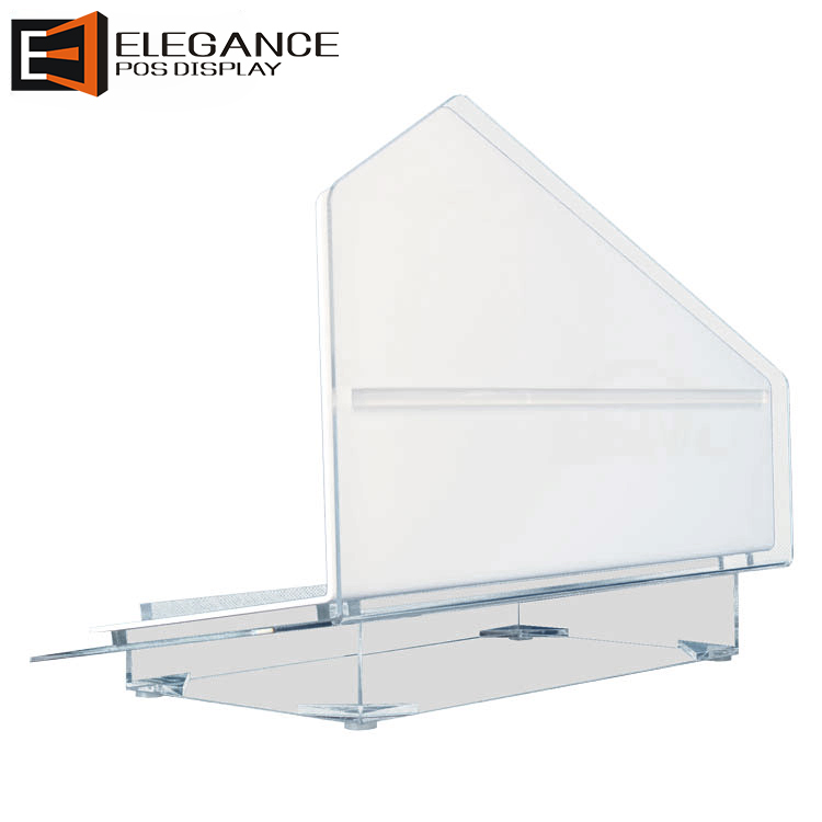 White and Clear Acrylic Table Battery Display Holder