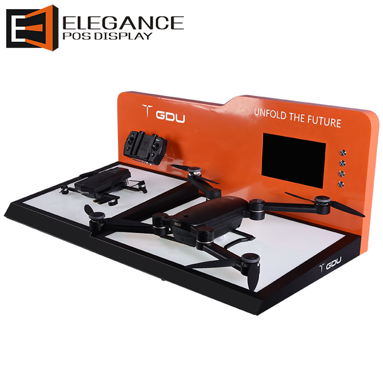 Interactive Design Custom Counter Metal & Acrylic UAV Drone Aircraft Display Rack 