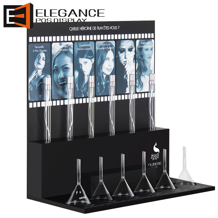 Custom Table Black Acrylic Perfume Tier Stand Wholesale