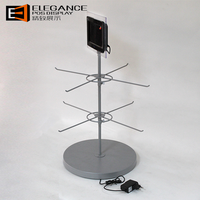Customized Metal Mobile Phone Countertop LCD Display Stand for Accessories