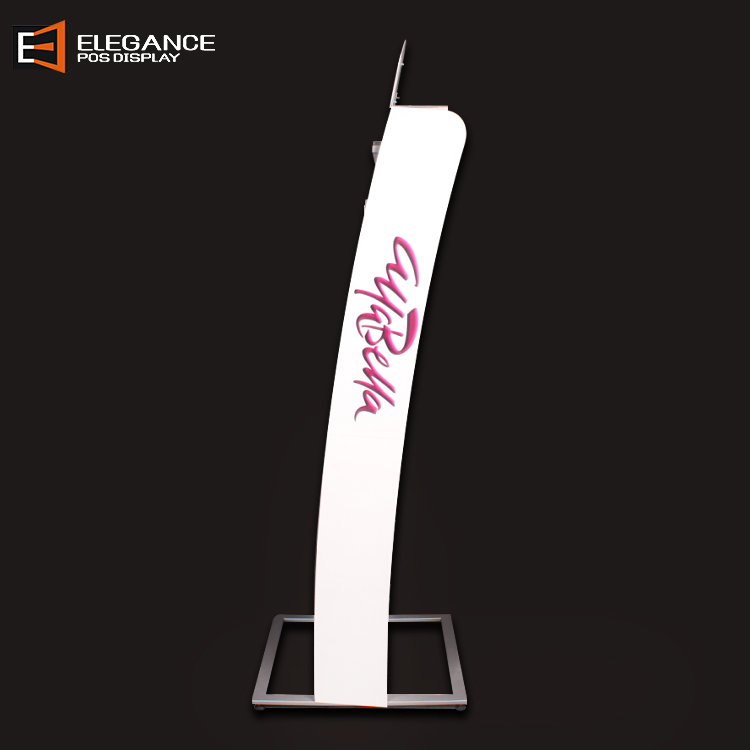 Custom Cosmetic Display PVC and Metal Floor Nail Polish Rack