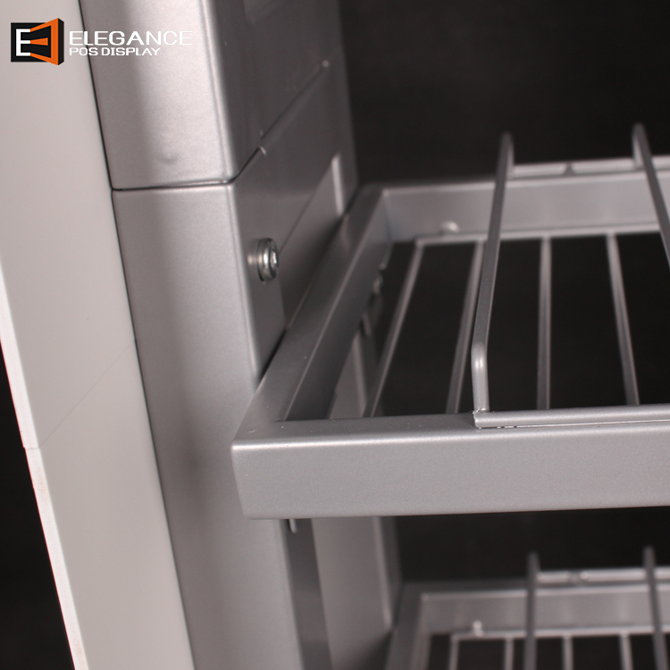 Custom Cosmetic Display PVC and Metal Floor Nail Polish Rack