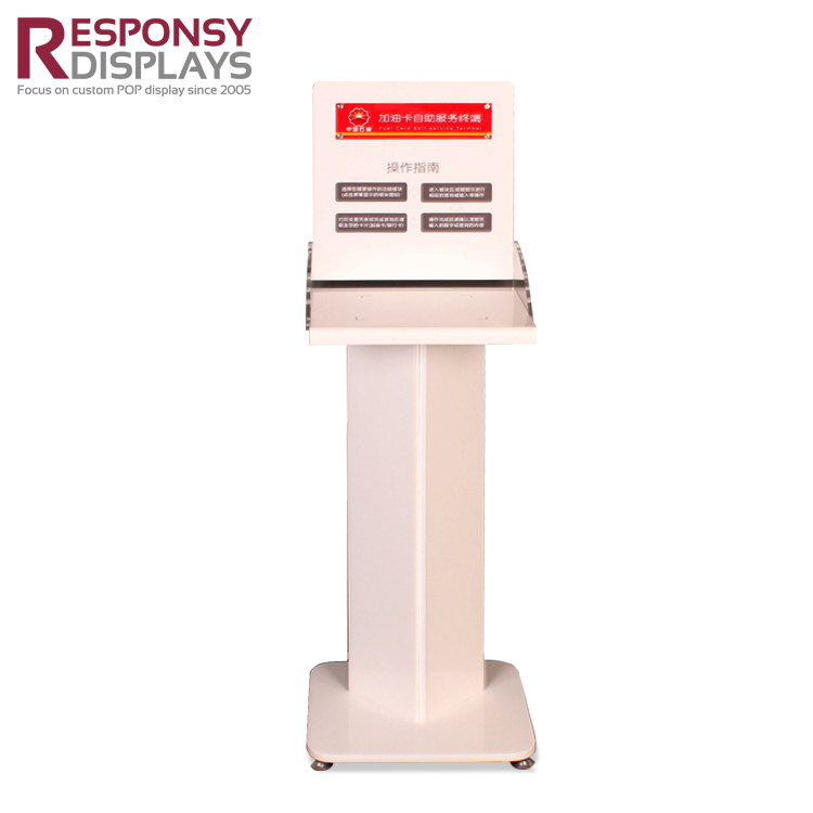 Custom Floor Acrylic And Wood Electronic Products Printer Display Stand 