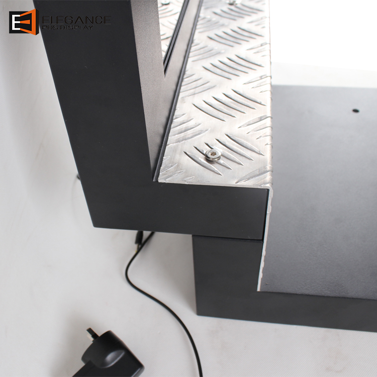 Countertop Black Metal AD Player Display Rack On The Supermarket Shelves 