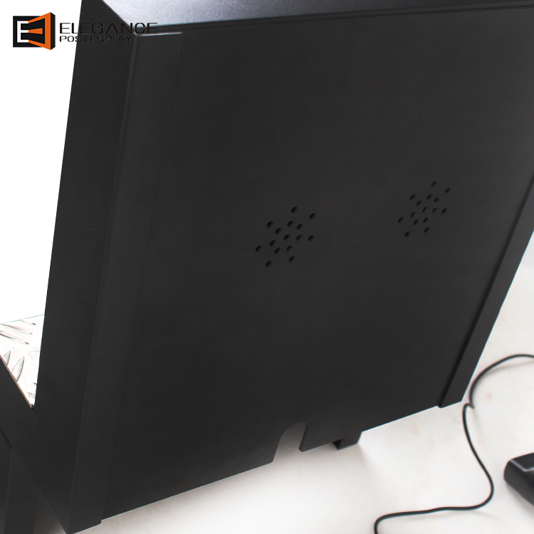 Countertop Black Metal AD Player Display Rack On The Supermarket Shelves 