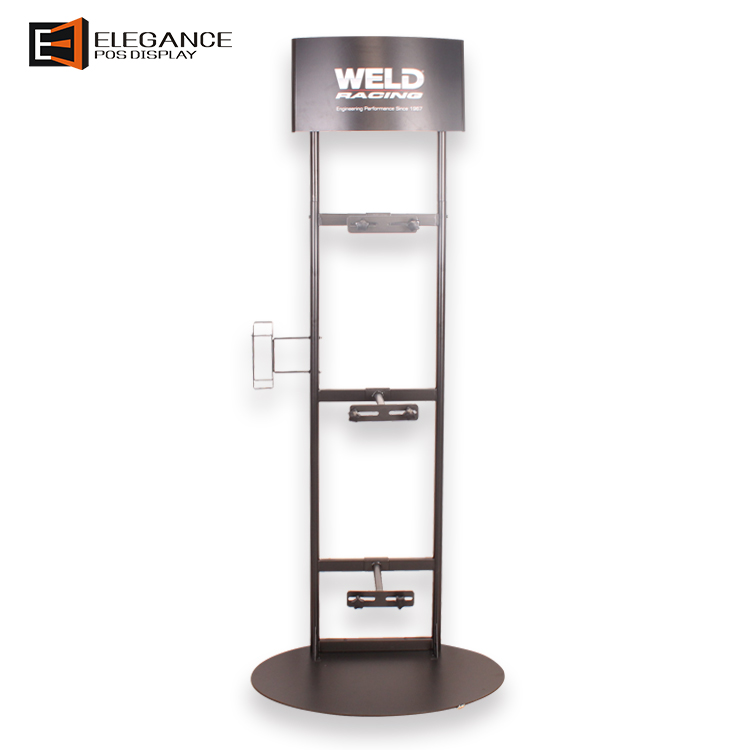 Custom Floor Metal Tire Assy Wheels Display Stand 