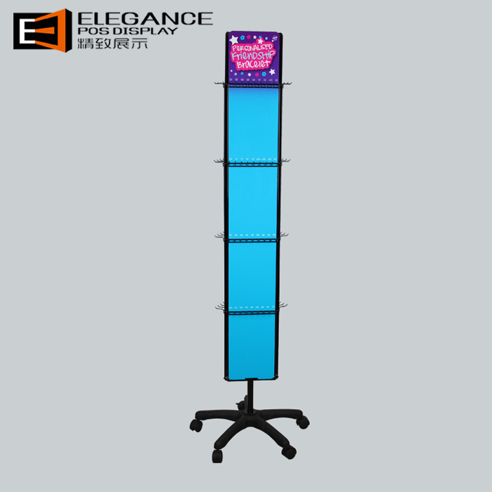 Promotion Accessory Jewelry Metal Rotation Floor Standing Display Rack For Shop Mall 
