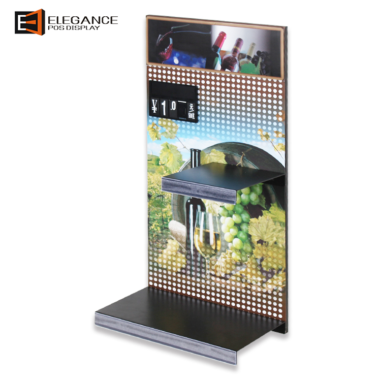 Custom Metal &PVC Counter Wine Display Stand