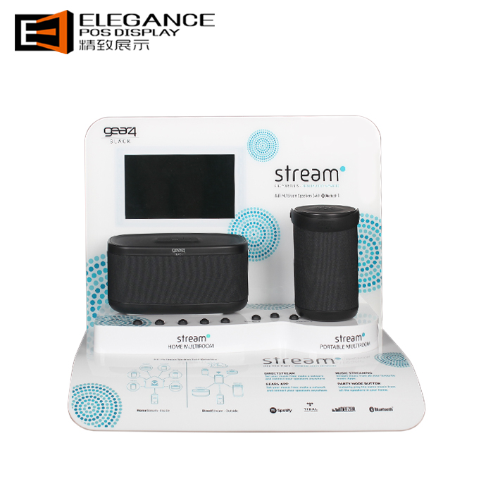 Custom Acrylic Multi-function Gear 4 POP Counter Display With LCD Screen 