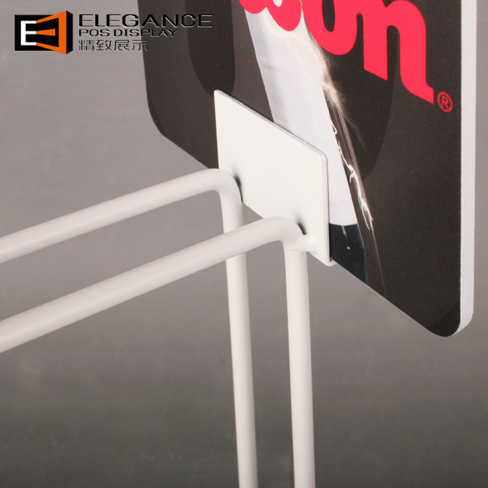 Metal Single Ornaments Stationery Stockings Display Rack With Hook 