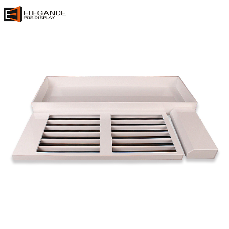 Countertop Sales Promotion Square MDF Retail Display Tray For Wallet And Belt 