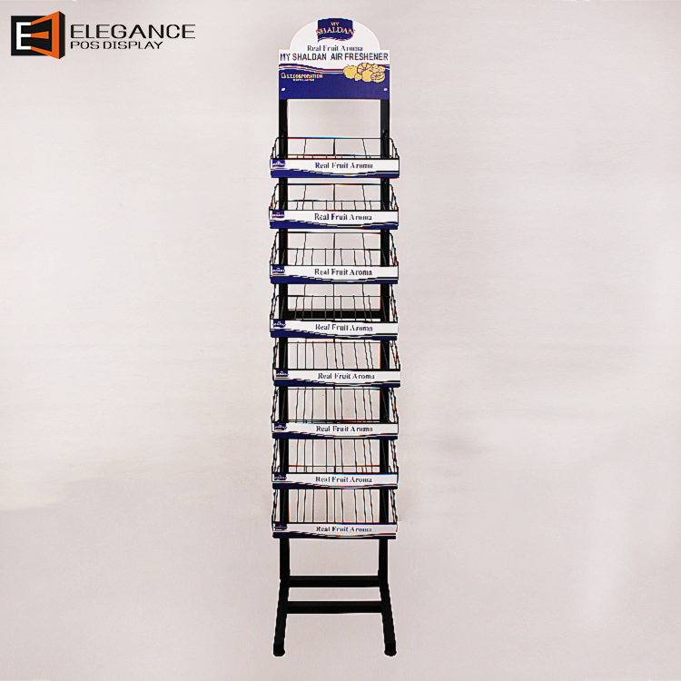Floor Metal Water Display Rack For Supermarket 