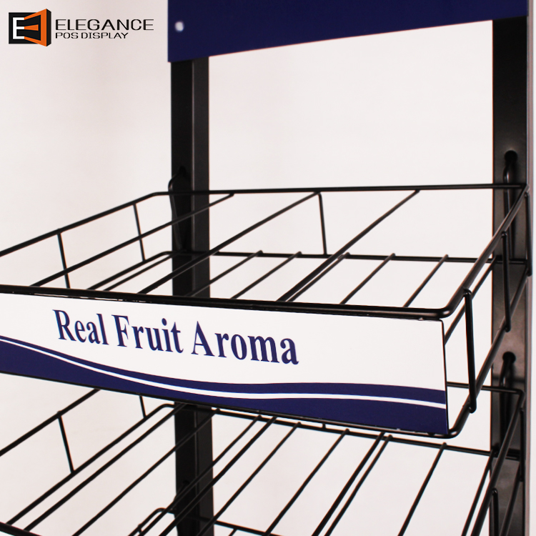 Floor Metal Water Display Rack For Supermarket 