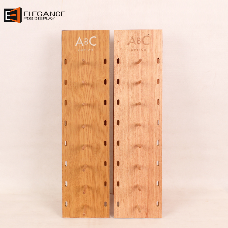 Creatively Alphabetic Glasses Wooden Cell Table Display Rack With Two-sided Pegs 