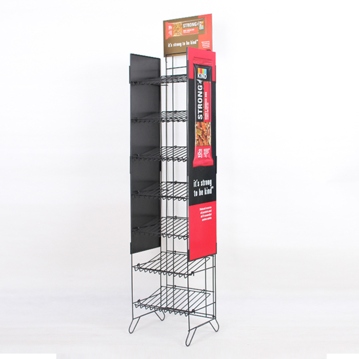 Promotion Floor Food Display Snack & Potato Chips Metal Rack Display Stand